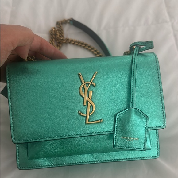 Saint Laurent Metallic Monogram Sunset Bag - Picture 2 of 16